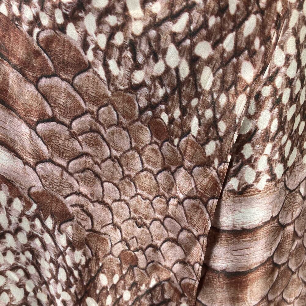 NWOT ALEXIS Dress XS”Elysia”Silk Satin A-Line High-Low Snake Beads-Tie Halter - Picture 7 of 11